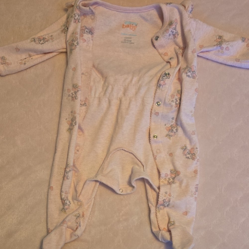 Disney Pink Footies One Piece